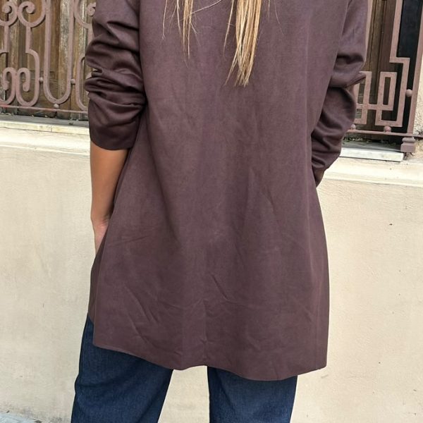 Chaqueta piel marrón - Imagen 2