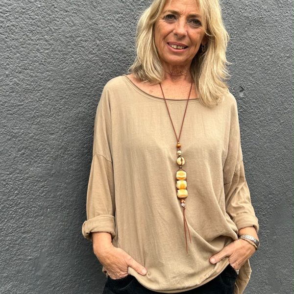 Blusa Aline camel
