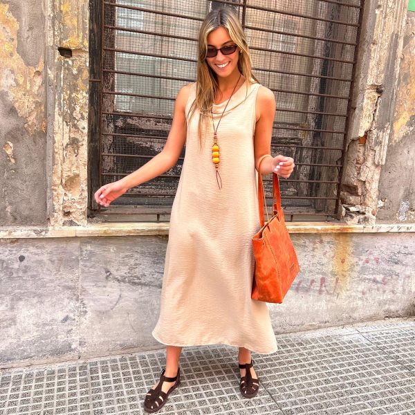 Vestido Celia camel - Imagen 3