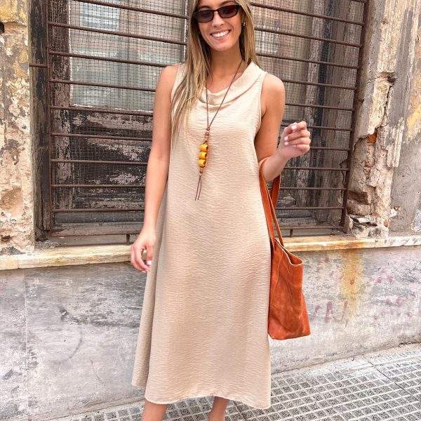 Vestido Celia camel